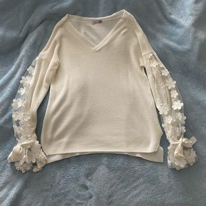 White Sweater with Beautiful Detailing